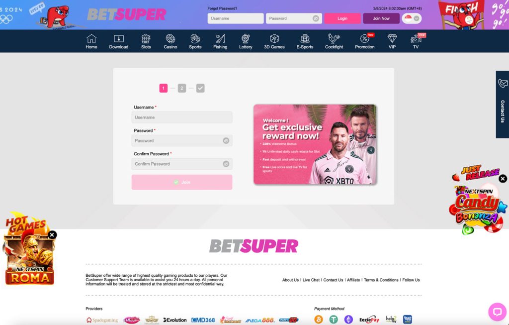 betsuper register